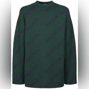 Balenciaga forest green wool sweater. Oversized fit. Lightly worn, size L